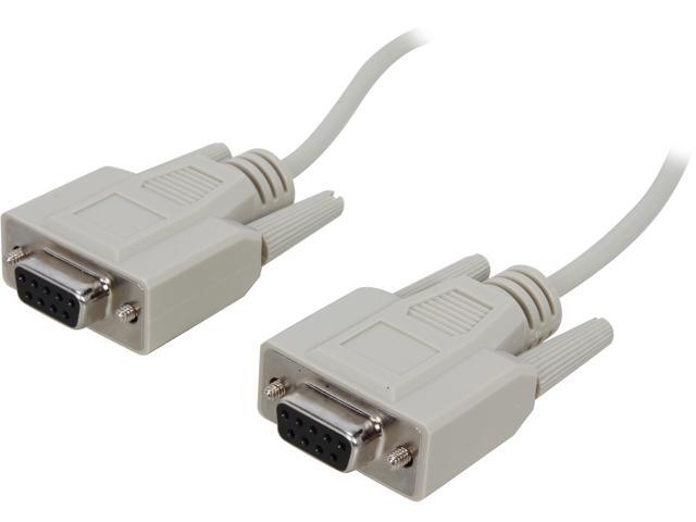 C2G 10480 1ft DB9 F/F Null Modem Cable - Beige