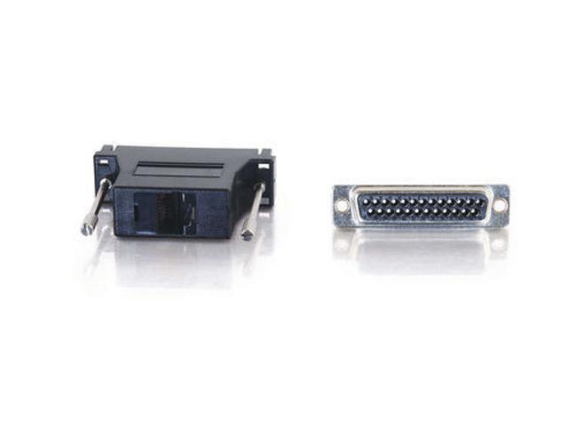 C2G 02937 RJ45 to DB25 Male Modular Adapter - Black