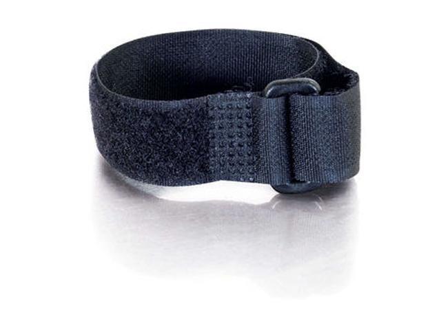 C2G 29854 11in Hook-and-Loop Cable Management Straps - Black - 12pk