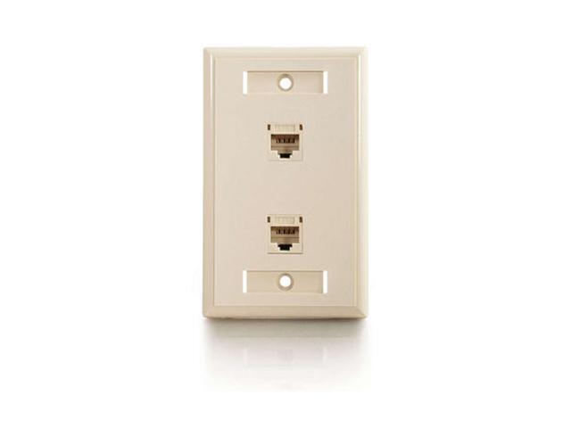C2G 27417 2 Socket Cat 5e Network Faceplate