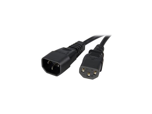 StarTech Model PXT1001 1 ft. Standard Computer Power Cord Extension - C14 to C13