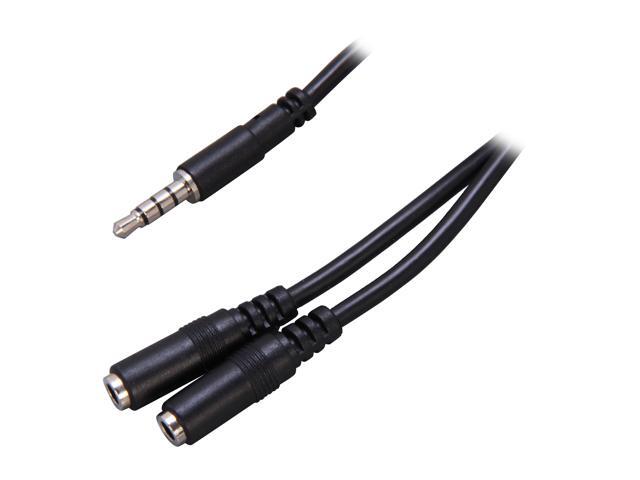 StarTech MUYHSMFF 0 ft. 3.5mm 4 Pin to 2x 3 Pin 3.5mm Headset Splitter Adapter M/F Male to 