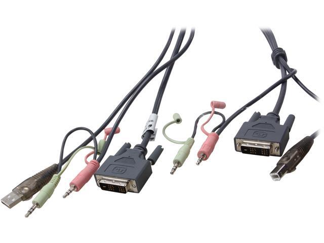 IOGEAR 16 ft. Single Link DVI-D USB KVM Cable G2L7D05U