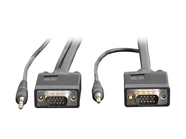 Tripp Lite P504-015 15 ft. HD15M to HD15M SVGA/VGA Monitor Cable w/Built-in Audio connectors