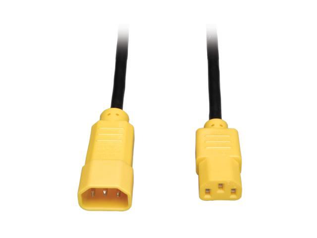Tripp Lite Model P005-006-YW 6 ft. 14AWG Power Cord w/ Yellow Connectors