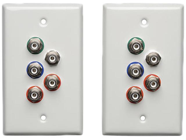 Tripp Lite B136-101-WP-1 Cat5 Extender Wallplate Kit with Component Video + Stereo Audio