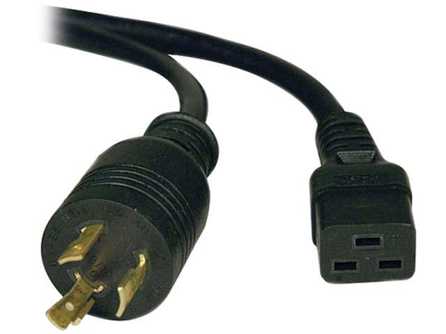 Tripp Lite Model P040-012 12 ft. Black IEC-320-C19 to NEMA L6-20P 12AWG Heavy Duty Power Cord