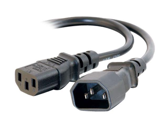C2G Model 29967 6 ft 16 AWG 250 Volt Computer Power Extension Cord (IEC320C14 to IEC320C13) M-F
