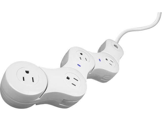 Quirky PPVPG-WH01 Pivot Power Genius Smart Flexible Power Strip
