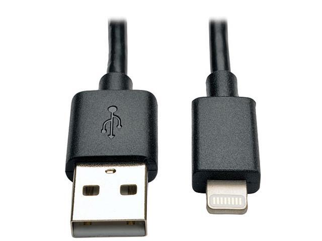 Tripp Lite M100-10N-BK Black MFi Certified Lightning to USB Cable Sync Charge Apple iPhone iPod iPad