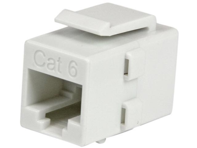 StarTech.com White Cat 6 RJ45 Keystone Jack Network Coupler - F/F