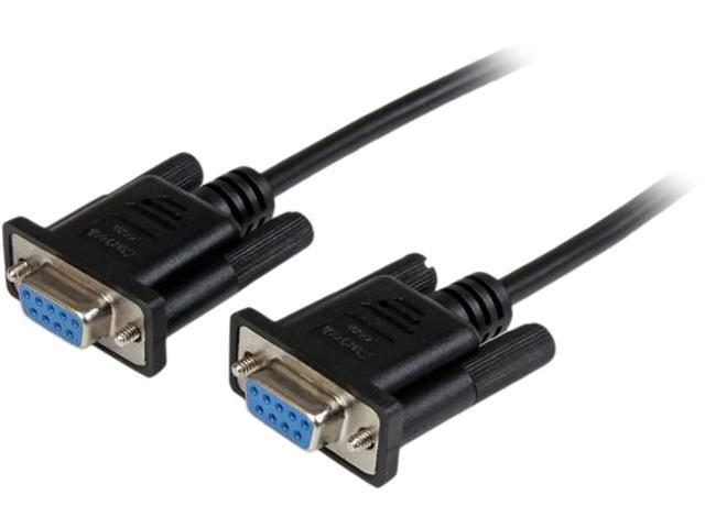 StarTech.com 1m Black DB9 RS232 Serial Null Modem Cable F/F