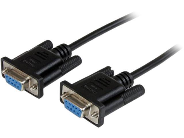 StarTech.com 2m Black DB9 RS232 Serial Null Modem Cable F/F