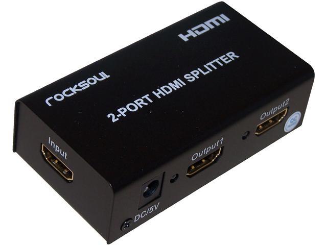 AWA Technology Inc. HM-SP08SX12 ROCKSOUL  HDMI 1 to 2 splitter Black