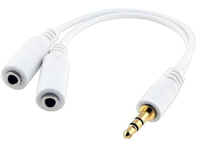 IInsten 2-Pack Headset Splitter Adapter Compatible With Apple iPhone 5 / 5s / 5c / 4 / 4s / 3G / 3GS 1044538