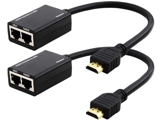 Insten 1299760 HDMI to Cat 5/6 UTP AV Extender Balun Repeater