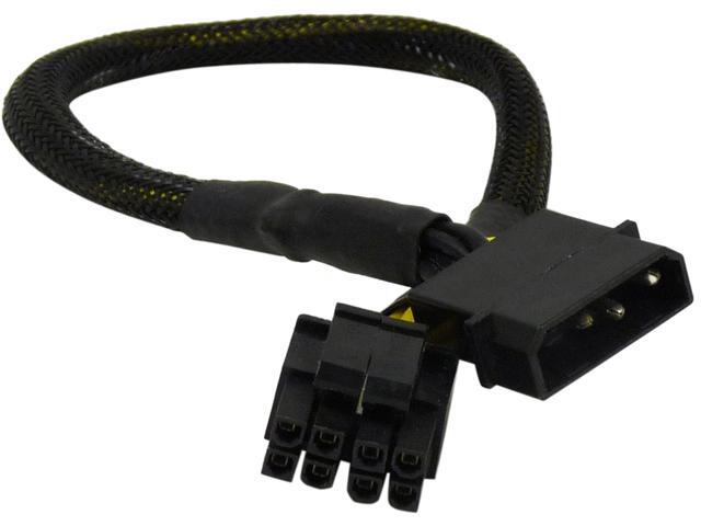 1ST PC CORP. CB-4M-8F 12" 8-pin/P4+P4-pin EPS female converted from molex 4-pin male Cable