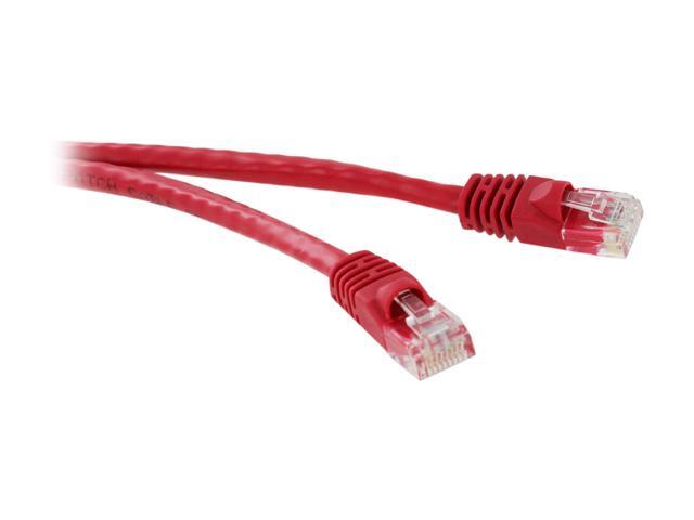 (5 PACK) 30 FT RJ45 CAT (6E) 550MHZ MOLDED ETHERNET NETWORK PATCH CABLE - RED - Lifetime Warranty