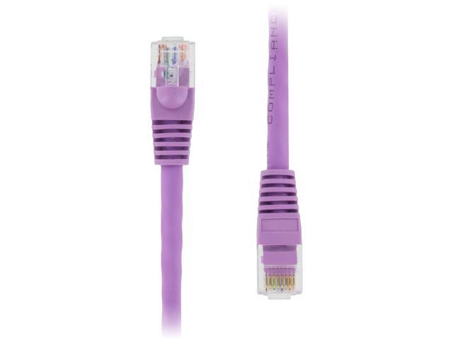 35 FT RJ45 CAT6 550MHz Molded Ethernet Network Patch Cable - Purple - Lifetime Warranty