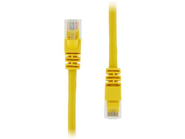 35 FT RJ45 CAT6 550MHz Molded Ethernet Network Patch Cable - Yellow - Lifetime Warranty