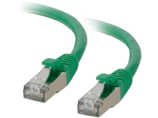 C2G 00826 2 ft. Cat 6 Green Shielded Cat6 Snagless Shielded (STP) Network Patch Cable - Green
