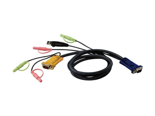 ATEN 3 ft. USB KVM Cable with Audio