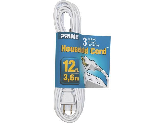 Prime Wire Model EC660612 12 ft. 16/2 SPT-2 3-Outlet Indoor Cord