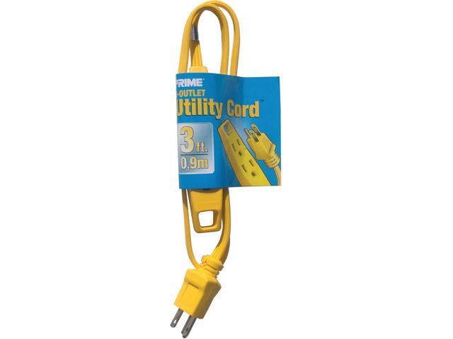 Prime Wire Model EC840603 3 Feet 16/3 SPT-2 3-Outlet Utility Indoor Cord