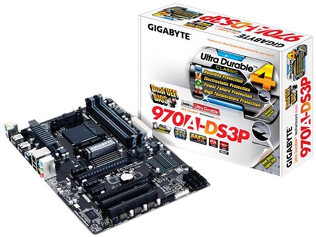 GIGABYTE GA-970A-DS3P AM3+ AMD 970 6 x SATA 6Gb/s USB 3.0 ATX AMD Motherboard