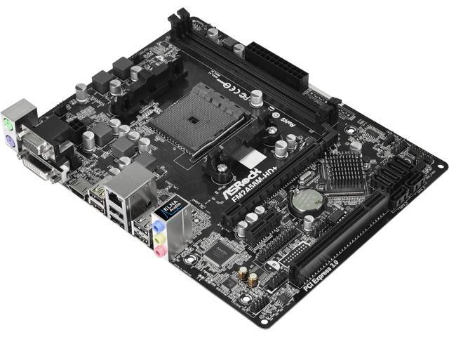 ASRock FM2A58M-HD+ R2.0 FM2+ / FM2 AMD A58 (Bolton D2) HDMI Micro ATX AMD Motherboard