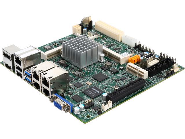 SUPERMICRO MBD-X11SBA-LN4F-O Mini ITX Server Motherboard Socket FCBGA1170 Intel N3700 1600 / 1333 / 1066 MHz DDR3 SO-DIMM, 204-pin gold-plated DIMMs 