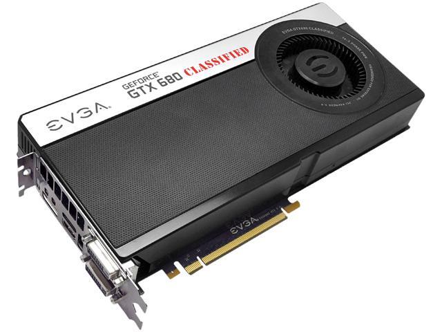 EVGA 04G-P4-3688-KR GeForce GTX 680 Classified 4GB 256-bit GDDR5 PCI Express 3.0 x16 HDCP Ready SLI Support Video Card