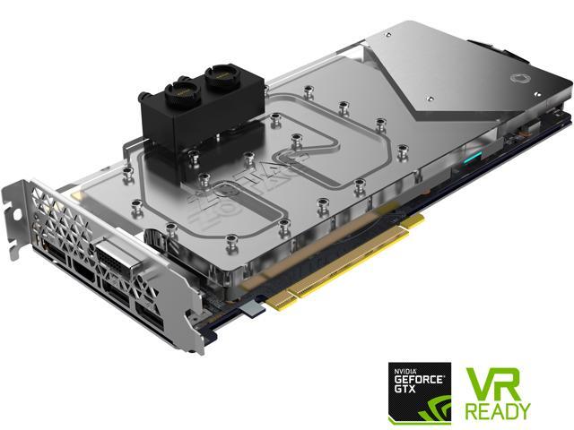 ZOTAC GeForce GTX 1080 ArcticStorm, ZT-P10800F-30P, 8GB GDDR5X ArcticStorm Liquid Cooling Waterblock, Spectra Lighting, Metal Wraparound Backplate, Direct Copper Contact, PowerBoost, G1/4 Threads