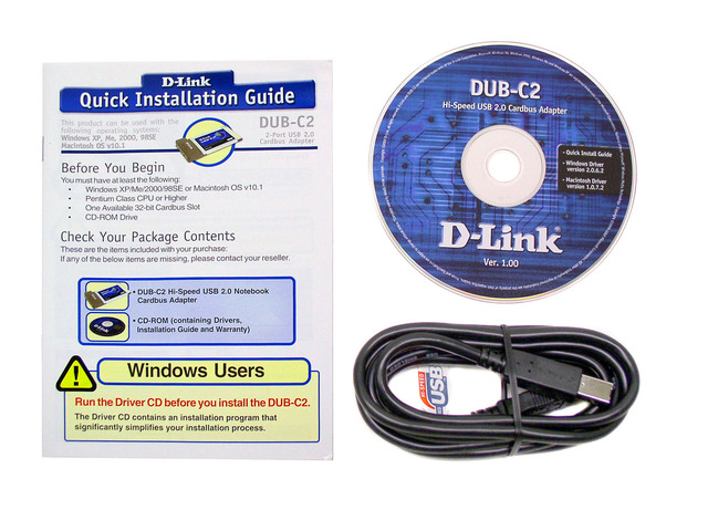 D-Link DUB-C2 USB PCMCIA Card 2 x USB 2.0