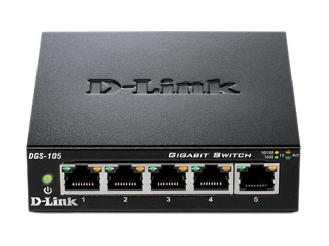 D-Link DGS-105 Unmanaged 5-Port Gigabit Switch