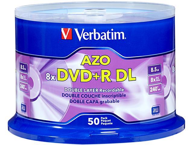 Verbatim 8.5GB 8X DVD+R DL 50 Packs Disc Model 97000 