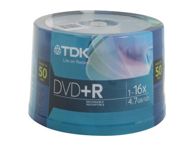 TDK 4.7GB 16X DVD+R 50 Packs Disc Model 48519