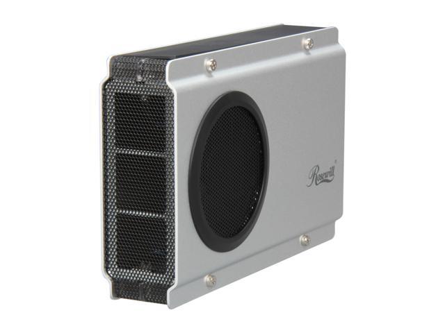 Rosewill RX-358 V2 SLV (Silver) 3.5 Inch SATA to USB & eSATA External Enclosure w/Int.80mm Fan