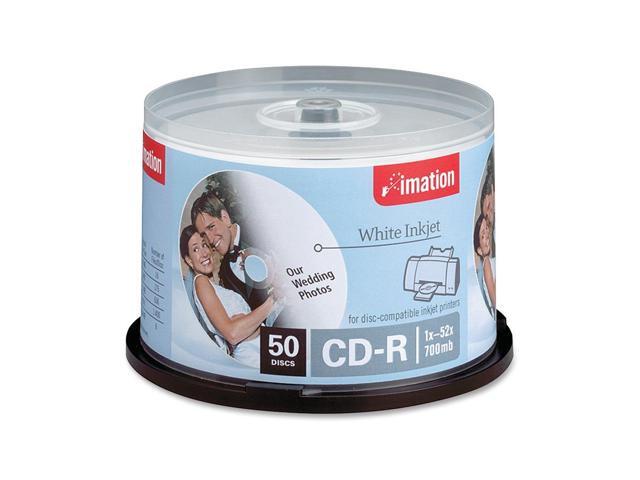 imation 700MB 52X CD-R Inkjet Printable 50 Packs Media Model 17304