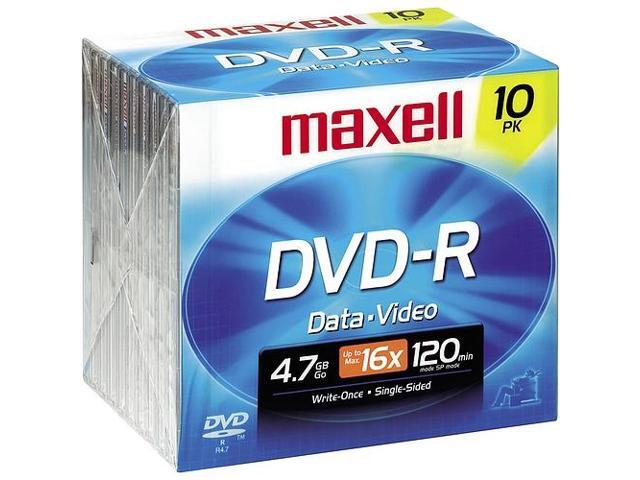 maxell 4.7GB 16X DVD-R 10 Packs Disc Model 638004