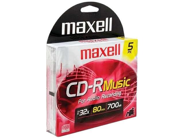maxell 700MB CD-R 5 Packs Media Model 625132