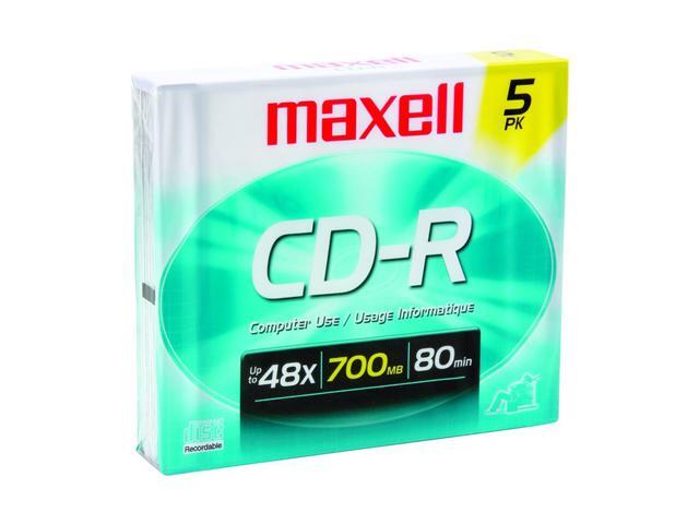 maxell 700MB 40X CD-R 5 Packs CD-R Media Model 623205/648205