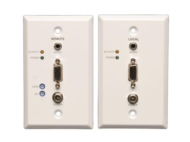 Tripp Lite B130-101A-WP-1 VGA+Audio over Cat5 (RJ45 Type) Extender Wallplate Kit (Transmitter + Receiver) 