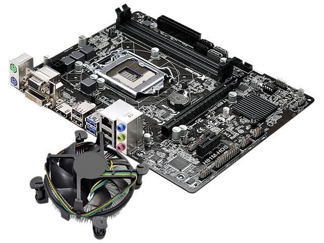 ASRock H81M-HDS MB and Intel Core i7-4790 3.6GHz  Combo Fan Cooling