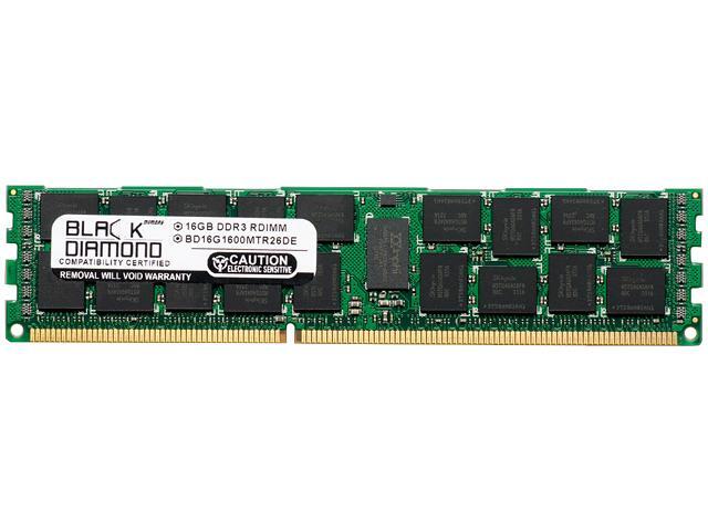 Black Diamond Memory 16GB 240-Pin DDR3 SDRAM DDR3 1600 (PC3 12800) ECC Registered System Specific Memory Model BD16G1600MTR26DE