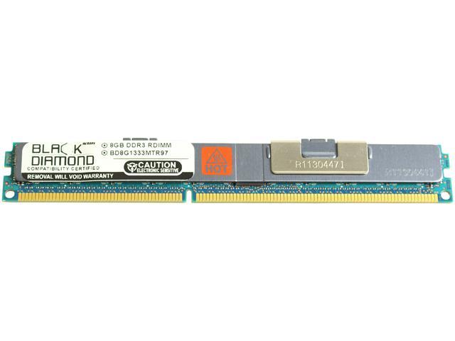 Black Diamond Memory VLP 8GB 240-Pin DDR3 SDRAM DDR3 1333 (PC3 10600) ECC Registered System Specific Memory Model BD8G1333MTR97IB