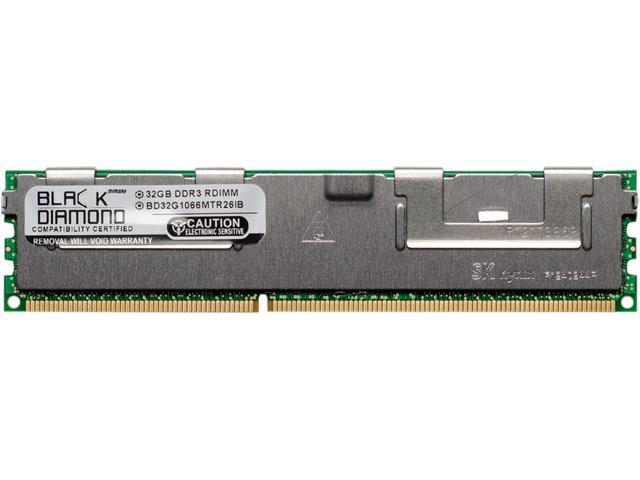 Black Diamond Memory 32GB 240-Pin DDR3 SDRAM DDR3 1066 (PC3 8500) ECC Registered System Specific Memory Model BD32G1066MTR26IB