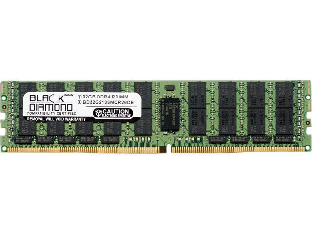 Black Diamond Memory 32GB 288-Pin DDR4 SDRAM DDR4 2133 (PC4 17000) ECC Registered System Specific Memory Model BD32G2133MQR26DE