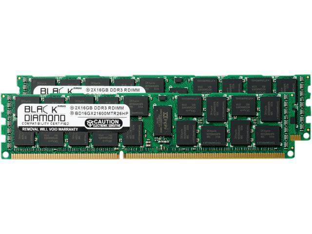 Black Diamond Memory 32GB (2 x 16GB) 240-Pin DDR3 SDRAM DDR3 1600 (PC3 12800) ECC Registered System Specific Memory Model ...