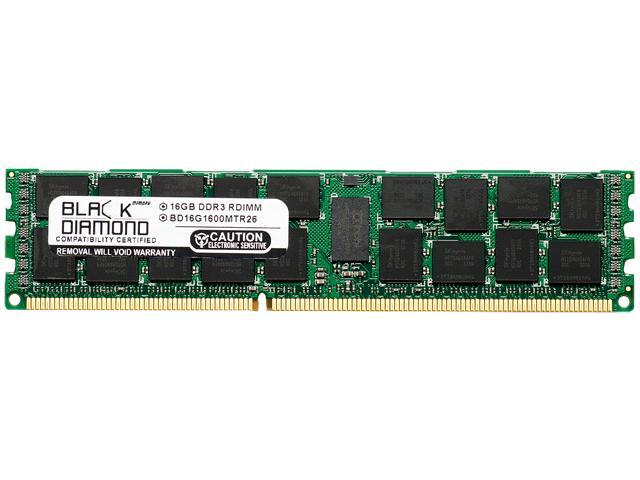 Black Diamond Memory 16GB 240-Pin DDR3 SDRAM ECC Registered DDR3 1600 (PC3 12800) Server Memory Model BD16G1600MTR26
